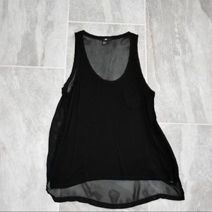 H&M black tank with see through back